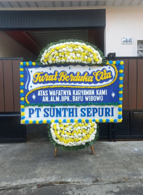 Papan Bunga Duka di Sukadame